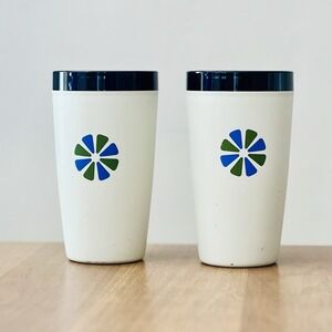 Vintage MCM Therm Ware Daisy Cups Tumbler David Douglas Retro Mod 60s Glamping